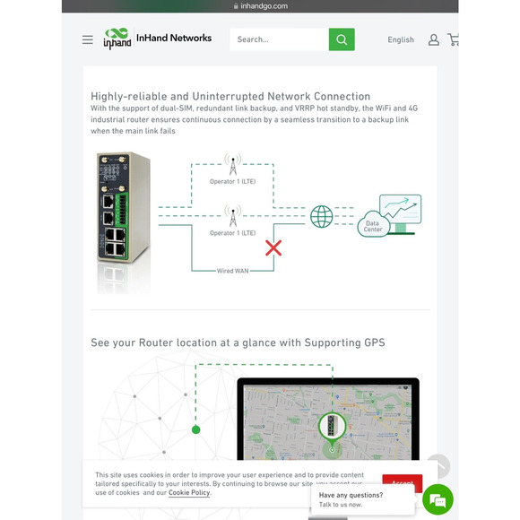 Inhand Inrouter IR915L Industrial Cellular Router With Wifi And GPS - Picture 11 of 12